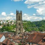 a large building with a tower